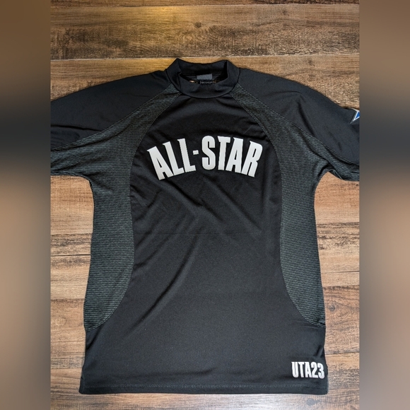 Jordan NBA All Star 2023 Warm Up Shooting Shirt Size LT in Black Nike Dri-Fit - Picture 1 of 11